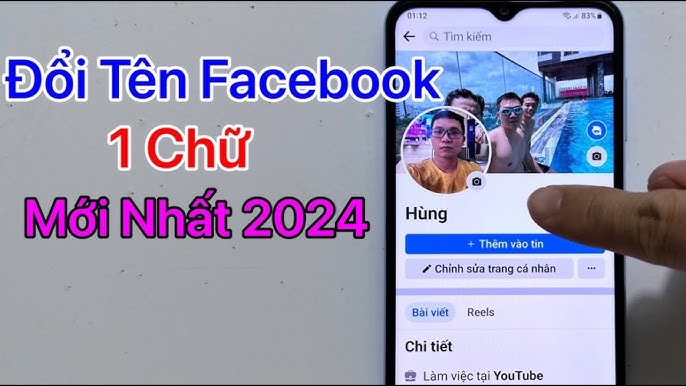 Cách đổi tên facebook  chữ trên điện thoại android