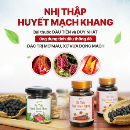 Bài thuốc nhị thập huyết mạch khang Đặc trị mỡ máu