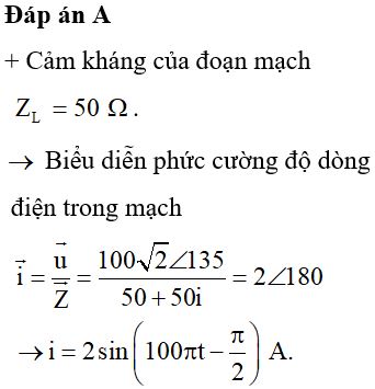 Một đoạn mạch điện gồm điện trở r ud  ôm mắc nối tiếp với cuộn thuần cảm