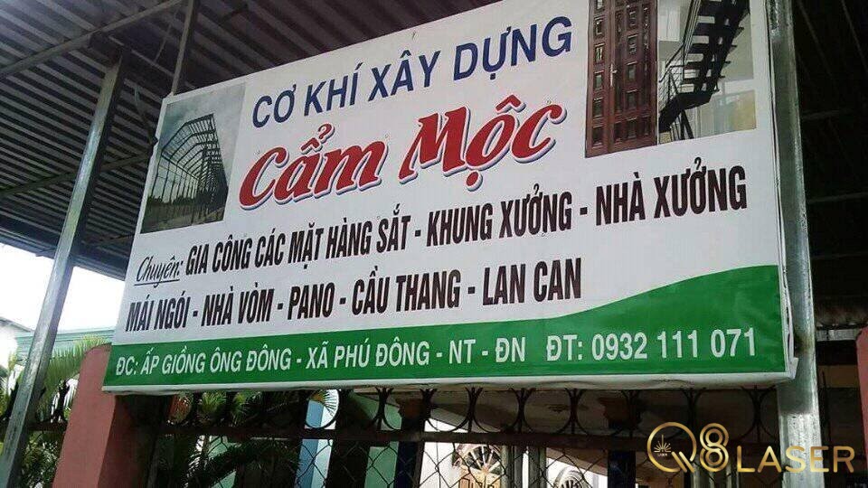 Mẫu biển quảng cáo cơ khí hàn xì thu hút khách