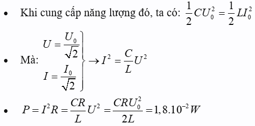 Các dạng bài tập mạch dao động có lời giải