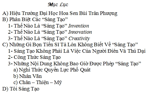 Sáng tạo u thằng tiến sĩ tà lỏn