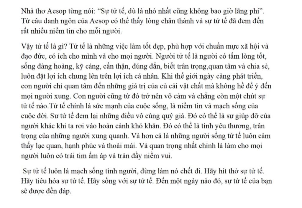 Nhà thơ aesop từng nói sức mạnh của sự tử tế