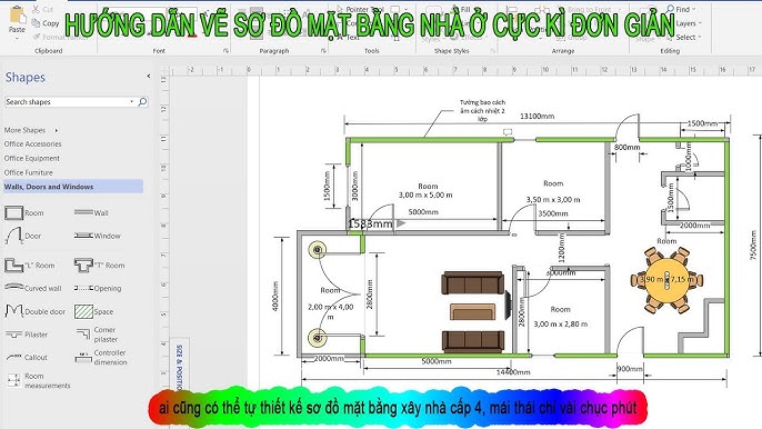 Hướng dẫn vẽ sơ đồ mặt bằng nhà ở đơn giản ai cũng có thể vẽ